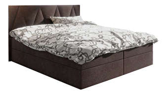 Manželská posteľ  Boxspring 180 cm Fade 3 Comfort (tmavohnedá) (s matracom a úložným priestorom)