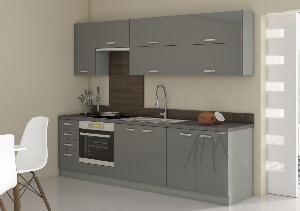 Kuchyňa Gonir 260 cm (sivá)