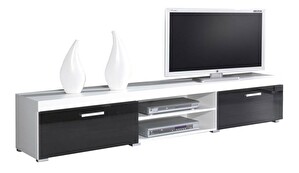 TV skrinka/stolík MA8 Mambo (Biely + Čierny lesk)