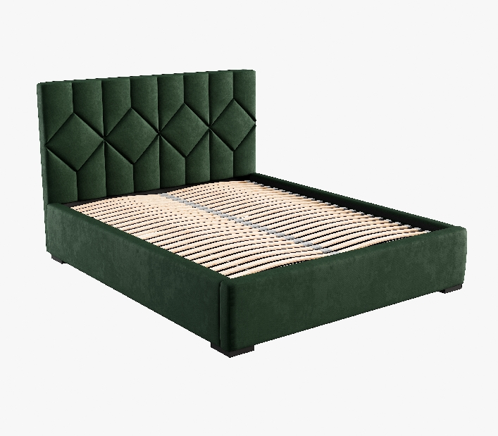 Čalúnená posteľ 160x200 cm Veggie (zelená)