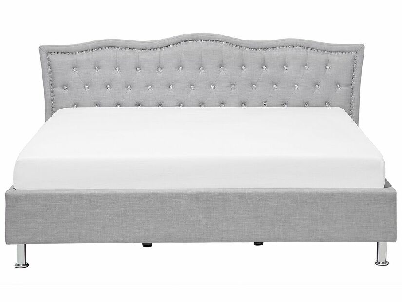 Manželská posteľ 180 cm MATH (s roštom a úl. priestorom) (sivá)