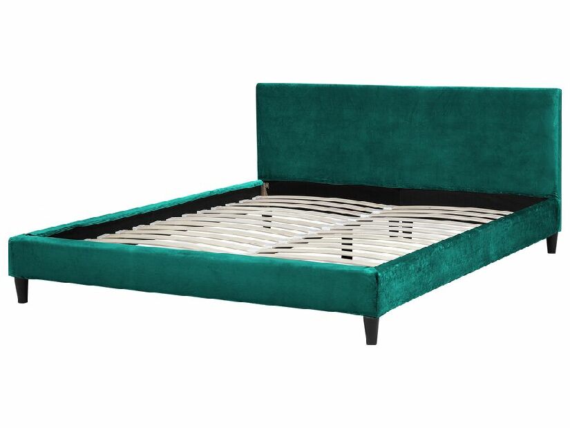 Manželská posteľ 180 cm FUTTI (s roštom) (zelená)