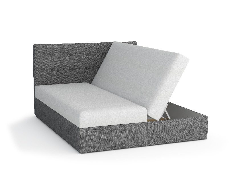Manželská posteľ Boxspring 180 cm Fade 2 (sivá) (s matracom a úložným priestorom)