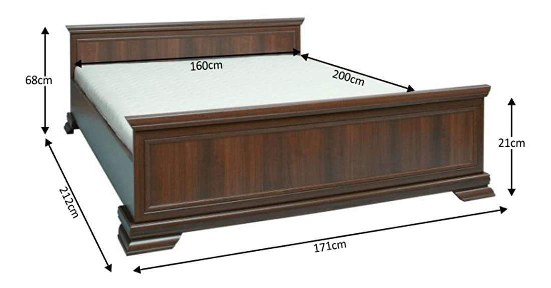 Manželská posteľ 160 cm Kraz KLS (s roštom)