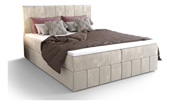 Manželská posteľ  Boxspring 180 cm Barack Comfort (béžová) (s matracom a úložným priestorom)