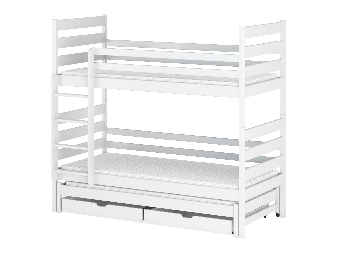 Detská posteľ 80 x 180 cm TORI (s roštom a úl. priestorom) (biela)