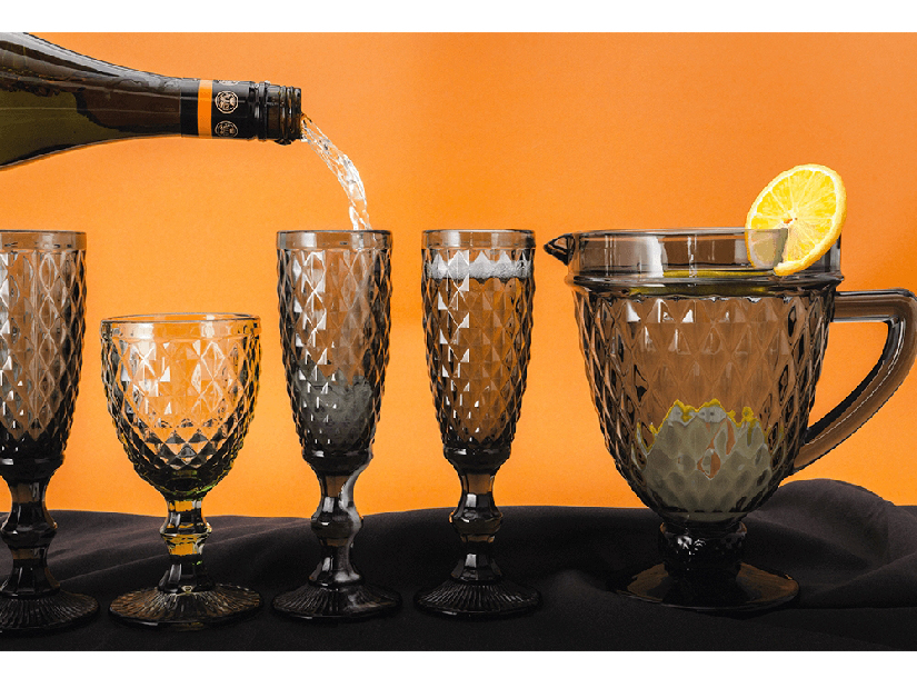 Set 4 ks retro pohárov na šampanské 150ml Verogas Typ 4 (viacfarebné)