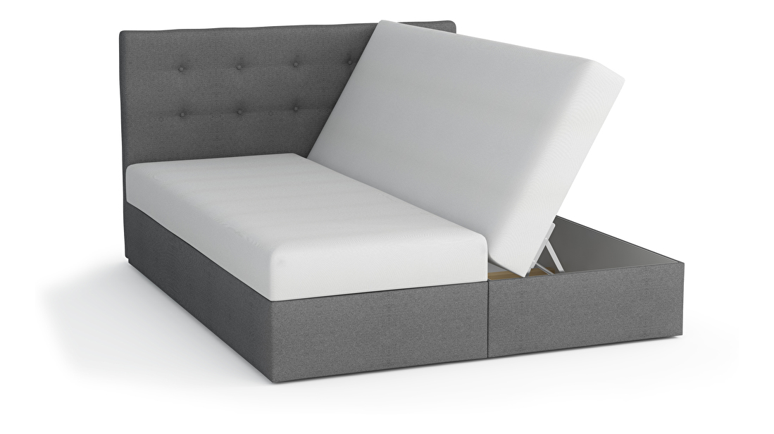Kontinentálna posteľ 160x200 cm Karum (béžová) (s roštom a matracom)