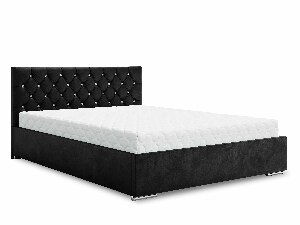 Manželská posteľ 160 cm Kerry (čierna) (s roštom a úložným priestorom)