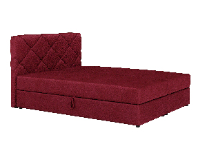 Kontinentálna posteľ 140x200 cm Karum (bordová) (s roštom a matracom)