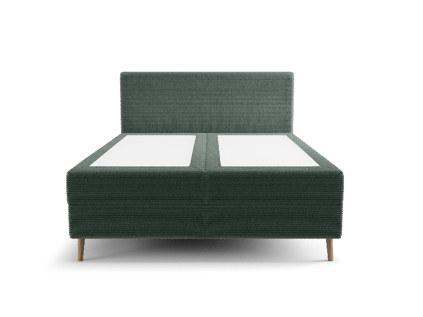 Manželská posteľ 140 cm Napoli Comfort (zelená) (s roštom, s úl. priestorom)