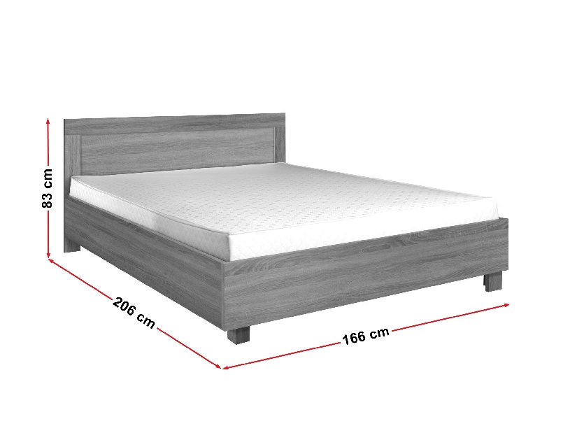 Manželská posteľ 160 cm Camber C22 (biela) (s roštom)