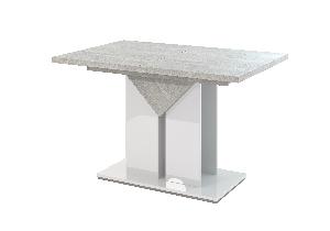 Jedálenský stôl Tarni (svetlosivá + lesk biely) (pre 4 až 6 osôb)