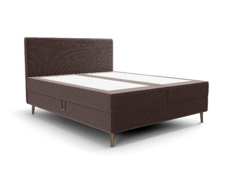 Manželská posteľ 180 cm Napoli Comfort (hnedá) (s roštom, s úl. priestorom)