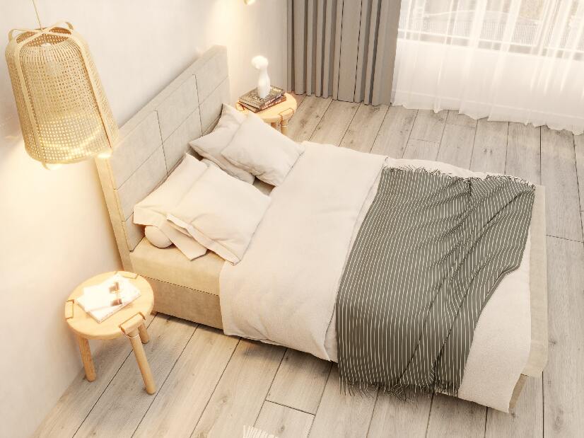 Jednolôžková posteľ 120 cm Picasso II (béžová) (s úl. priestorom a matracom) 
