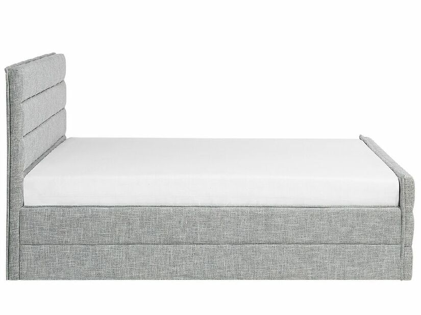 Manželská posteľ 160 cm VALDO (s roštom) (svetlosivá)