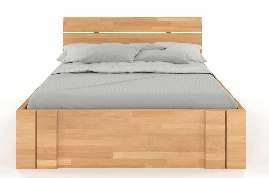 Manželská posteľ 200 cm Naturlig Tosen High Drawers (buk)