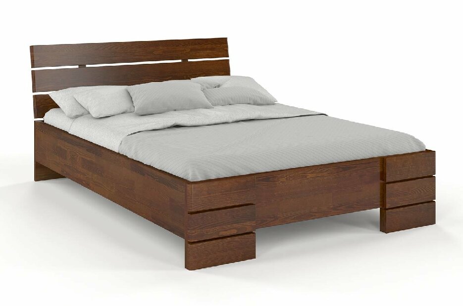 Manželská posteľ 160 cm Naturlig Lorenskog High (borovica)