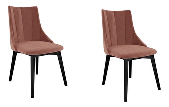 Set 2 ks. jedálenských stoličiek ST97 (čierna + ružová) *bazár