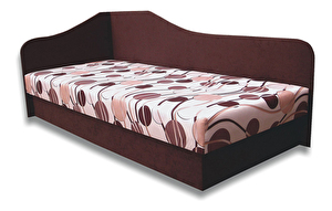Jednolôžková posteľ (váľanda) 80 cm Lady 87 (Tmavohnedá 40 + Ikarus 20) (L)