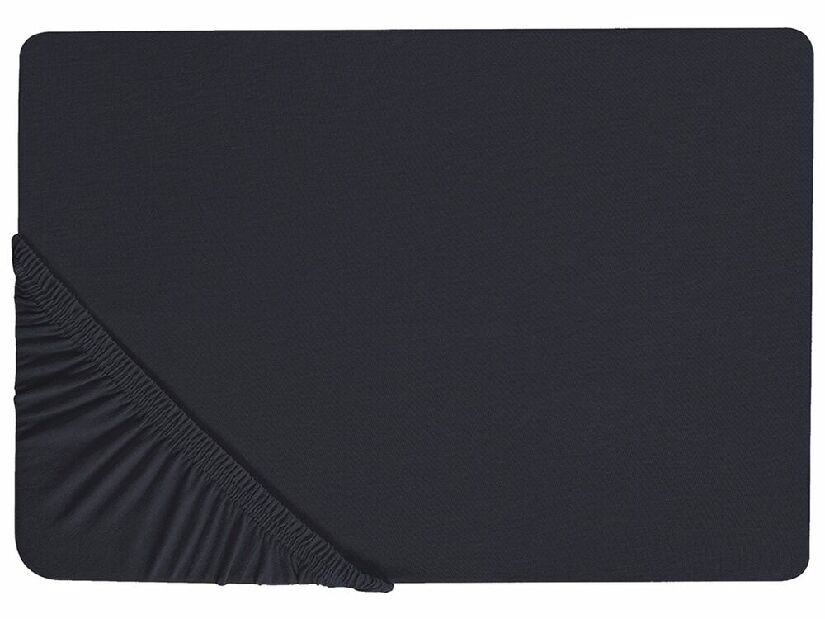 Plachta na posteľ 160 x 200 cm Januba (čierna)