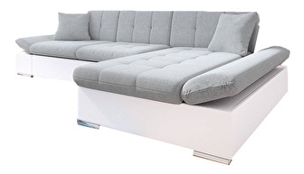 Rohová sedacia súprava Laviva (P) (biela + sivá) *výpredaj