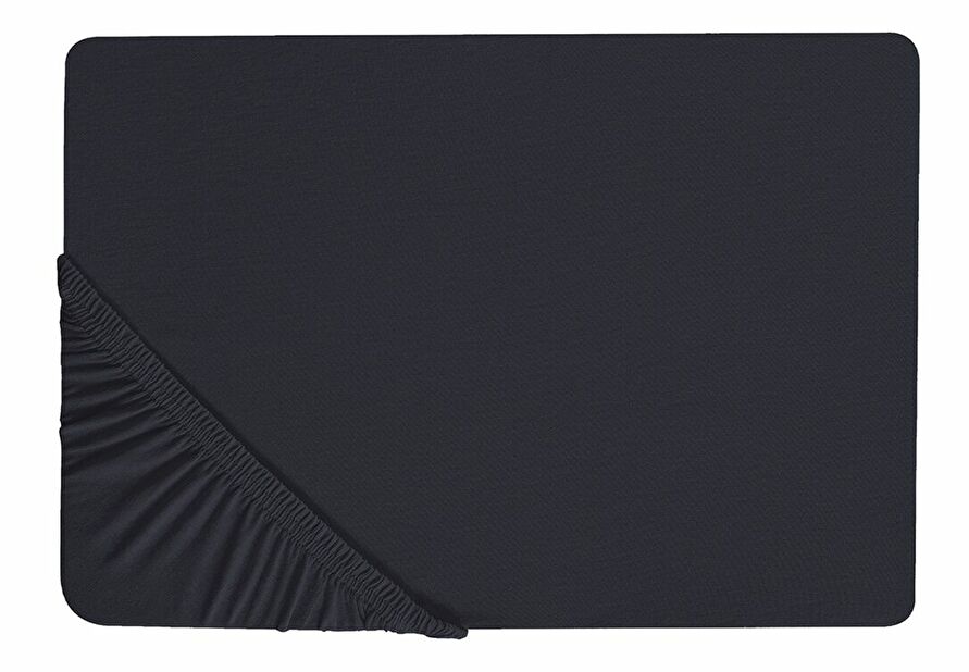Plachta na posteľ 140 x 200 cm Januba (čierna)