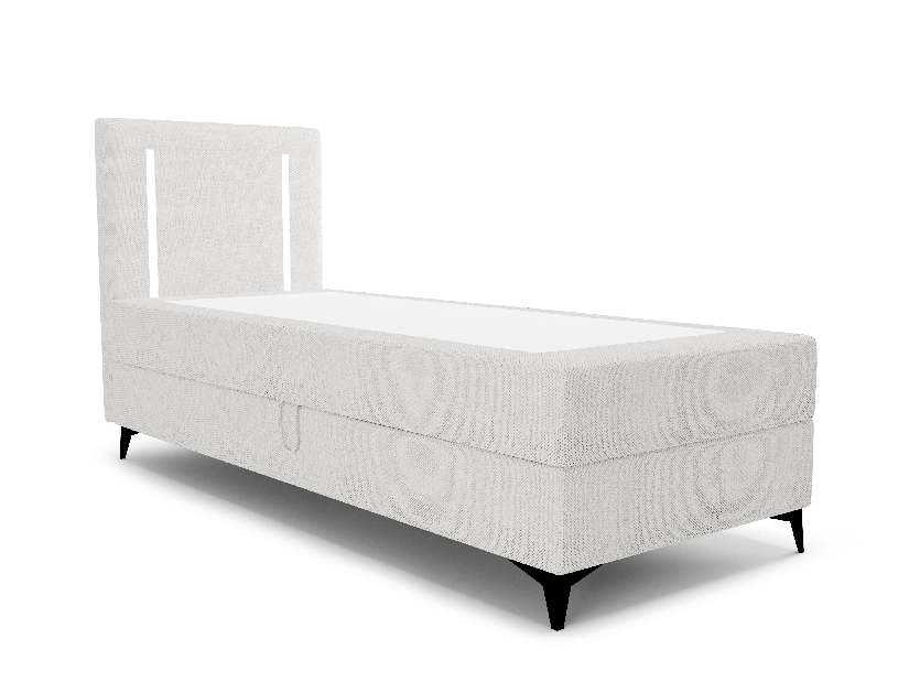 Jednolôžková posteľ 80 cm Ortega Comfort (sivá) (s roštom a matracom, s úl. priestorom) (s LED osvetlením)