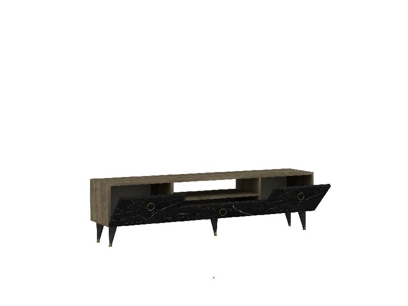 TV stolík/skrinka Bilini (orech + čierna) 