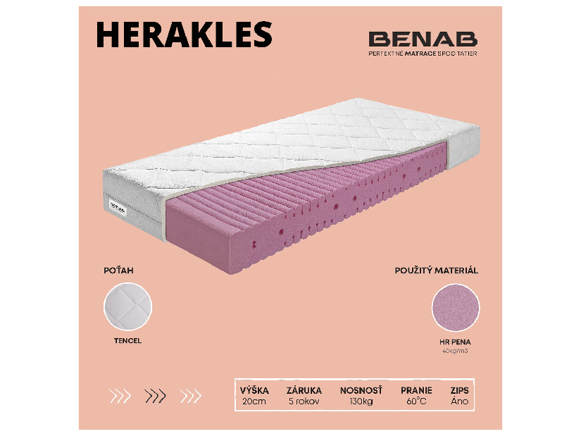Penový matrac Benab Herakles 200x160 cm (T3)