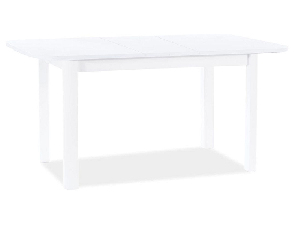Rozkladací jedálenský stôl 120-160 cm Daniel (biela matná + biela matná) (pre 4 až 6 osôb)