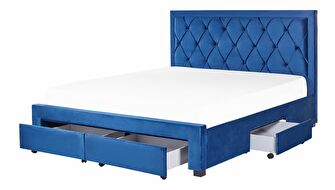 Manželská posteľ 180 cm Levi (modrá)
