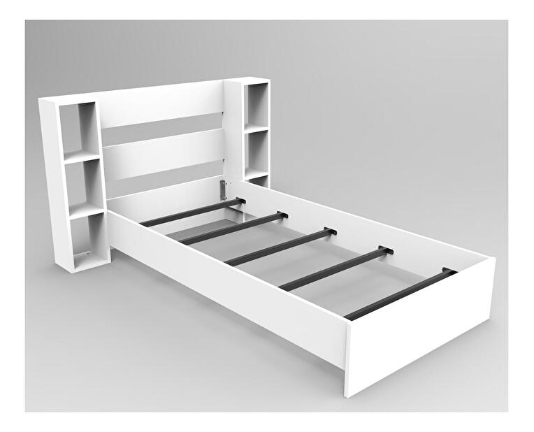 Jednolôžková posteľ 90 cm Kemedo (biela) (s roštom)