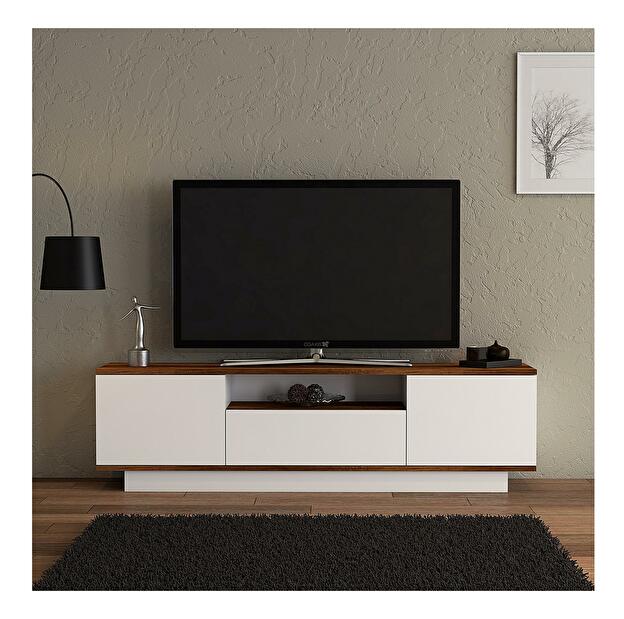 TV stolík/skrinka Vamebo 1 (orech barokový + biela) 