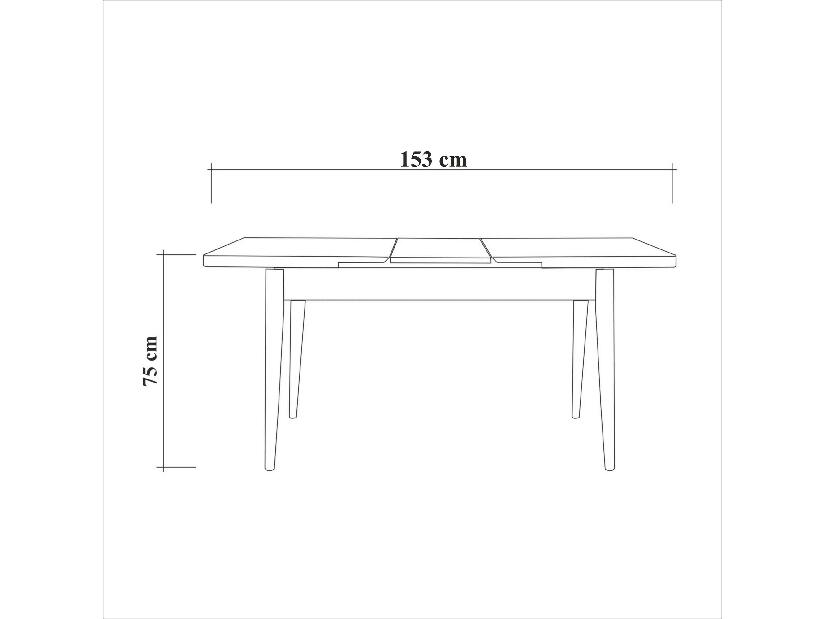 Rozkladací jedálenský stôl Dobuse 1 (biela) (pre 4-6 osôb)