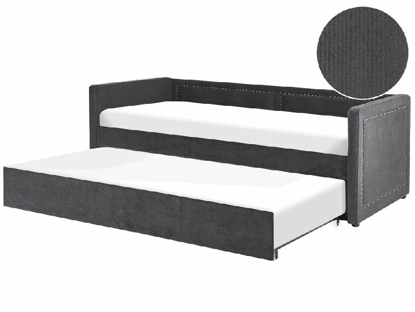Jednolôžková posteľ 200 x 90 cm Mimza (sivá)