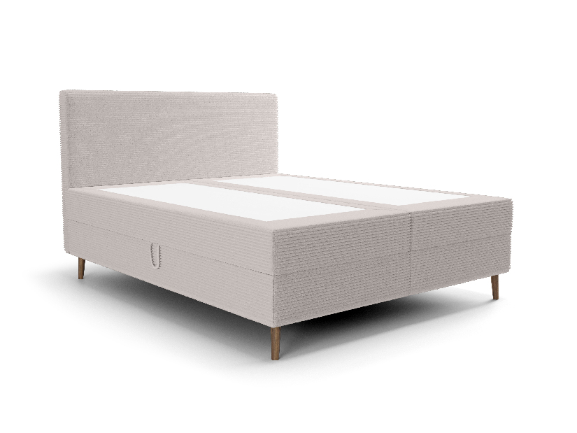 Manželská posteľ 200 cm Napoli Bonell (biela) (s roštom, s úl. priestorom)