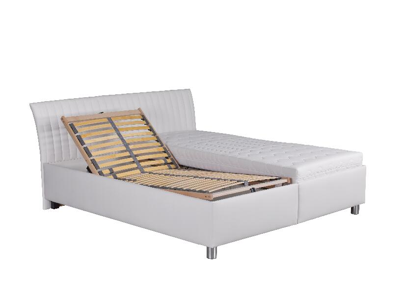 Manželská posteľ 180 cm Blanár Vinco (biela + vzor Gary 7) (s roštom)