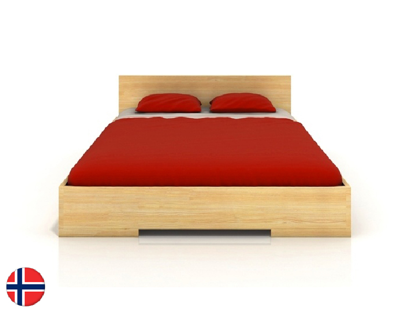 Manželská posteľ 160 cm Naturlig Kirsebaer (borovica) (s roštom)