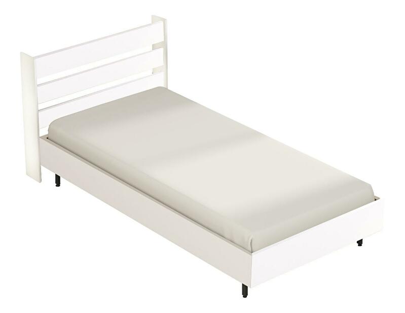 Jednolôžková posteľ 100 cm Nimelo 6 (biela) (s roštom)