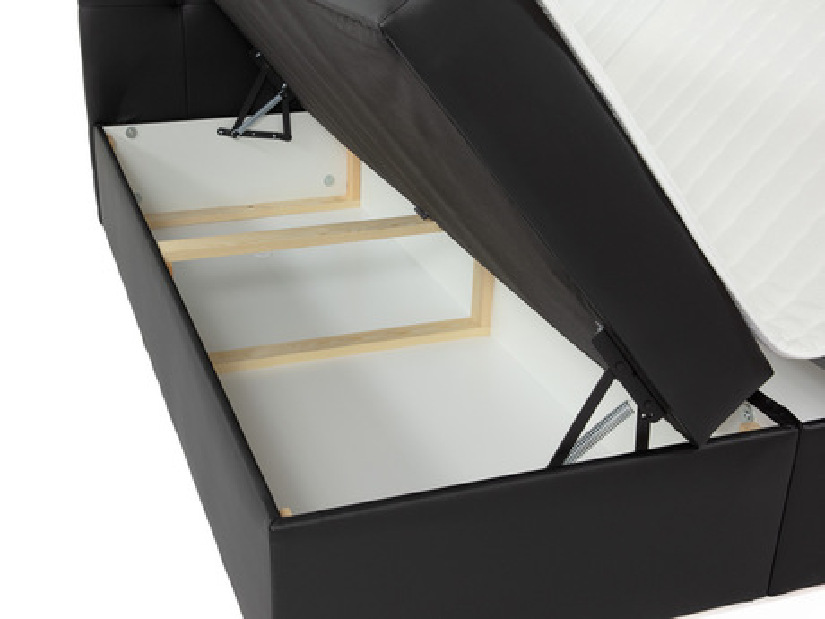 Kontinentálna posteľ 180 cm Mirjan Cinara (ekokoža soft 011 (čierna)