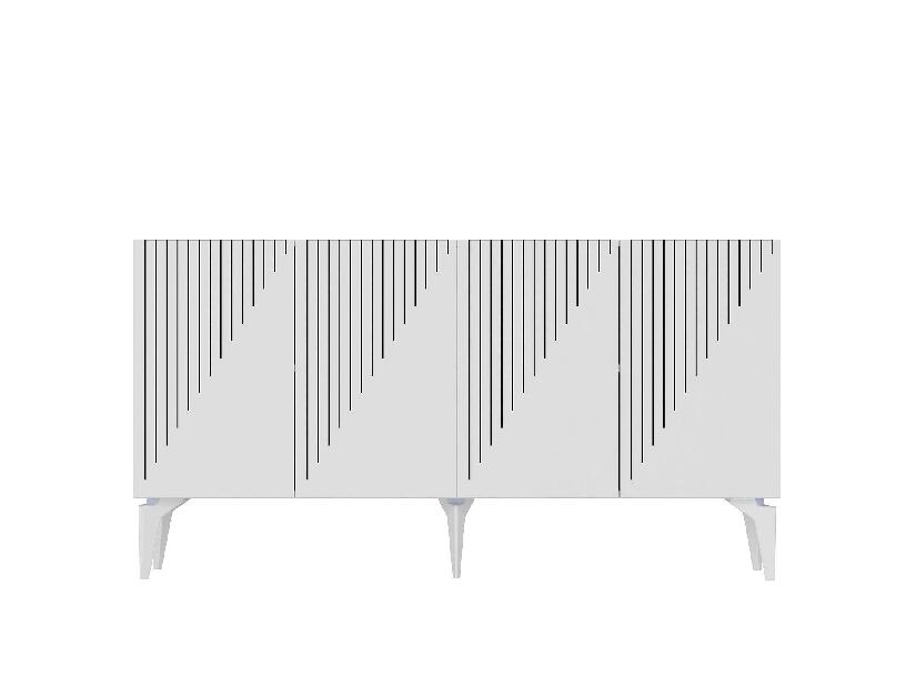 Konzolový stolík Tomune 2 (biela + čierna) 