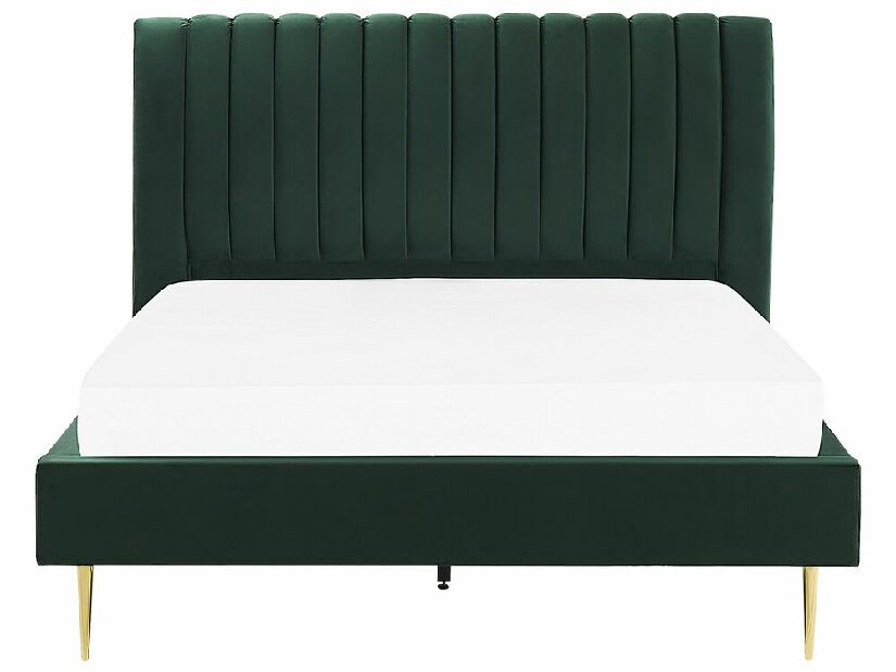 Manželská posteľ 160 cm Marvik (zelená)
