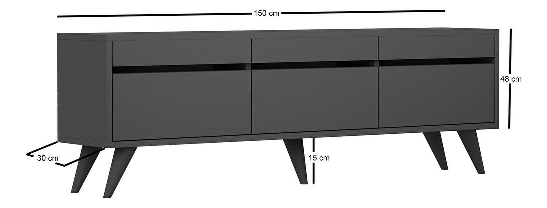 TV stolík/skrinka Siluke (antracit) 
