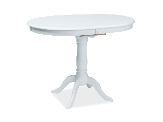 Rozkladací jedálenský stôl 100-129 cm Dani (biela + biela) (pre 4 až 6 osôb) *výpredaj