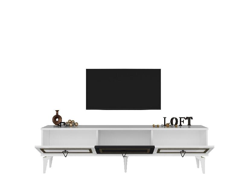 TV stolík/skrinka Mediku 3 (orech + biela + antracit) 