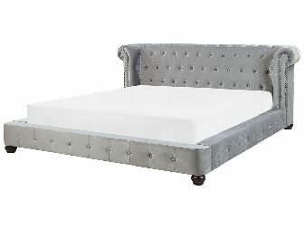 Manželská vodná posteľ 180 cm Chomper (sivá) (s roštom a matracom)