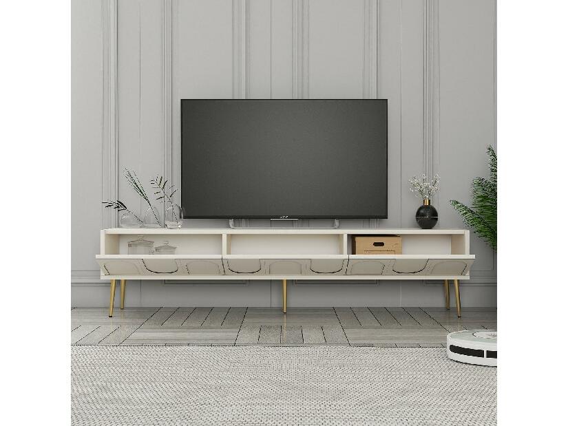 TV stolík/skrinka Bipemu 3 (krémová + zlatá) 
