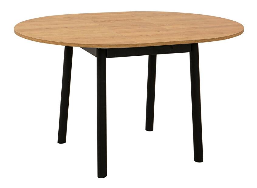 Rozkladací jedálenský stôl Duvasa 5 (dub + čierna) (pre 4 osoby)