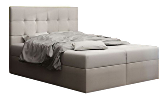 Manželská posteľ  Boxspring 180 cm Duel 2 Comfort (béžová) (s matracom a úložným priestorom)
